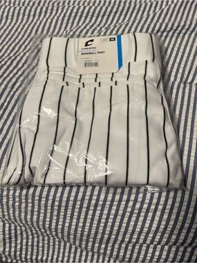 NWT Champro White/Black Pinstripe Baseball Pants - Men